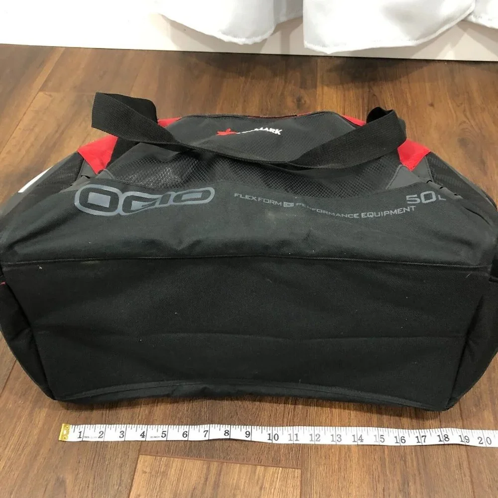 OGIO Athletics Travel Red Black Duffle Bag Flex Form Performance Equipment 50L